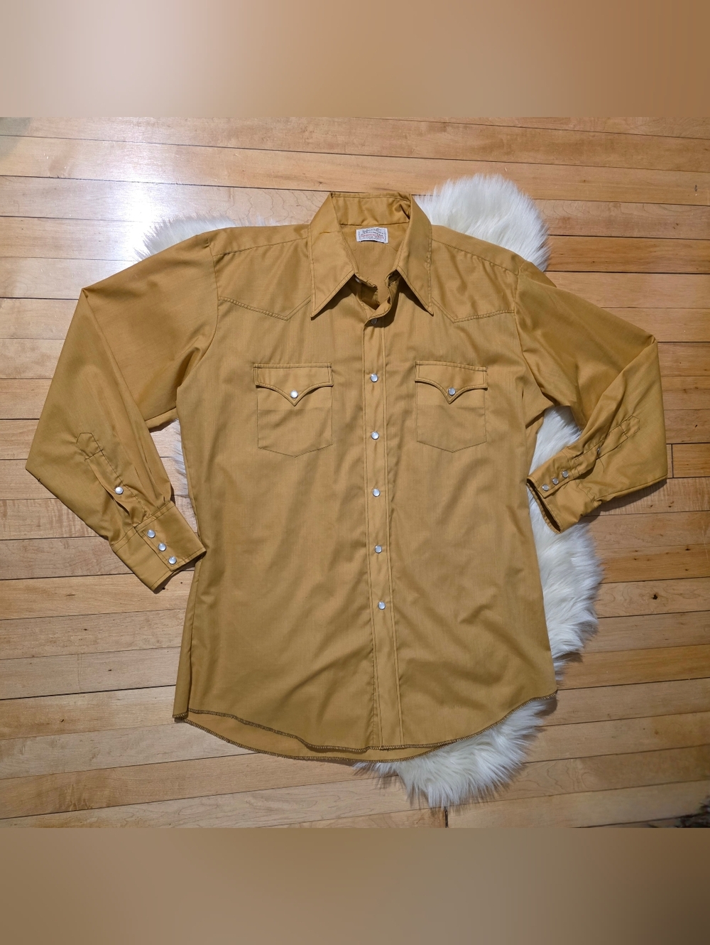 Vintage H Bar C Ranchwear Shirt Mens  Extra Large Long Tail Western Pearl Snap